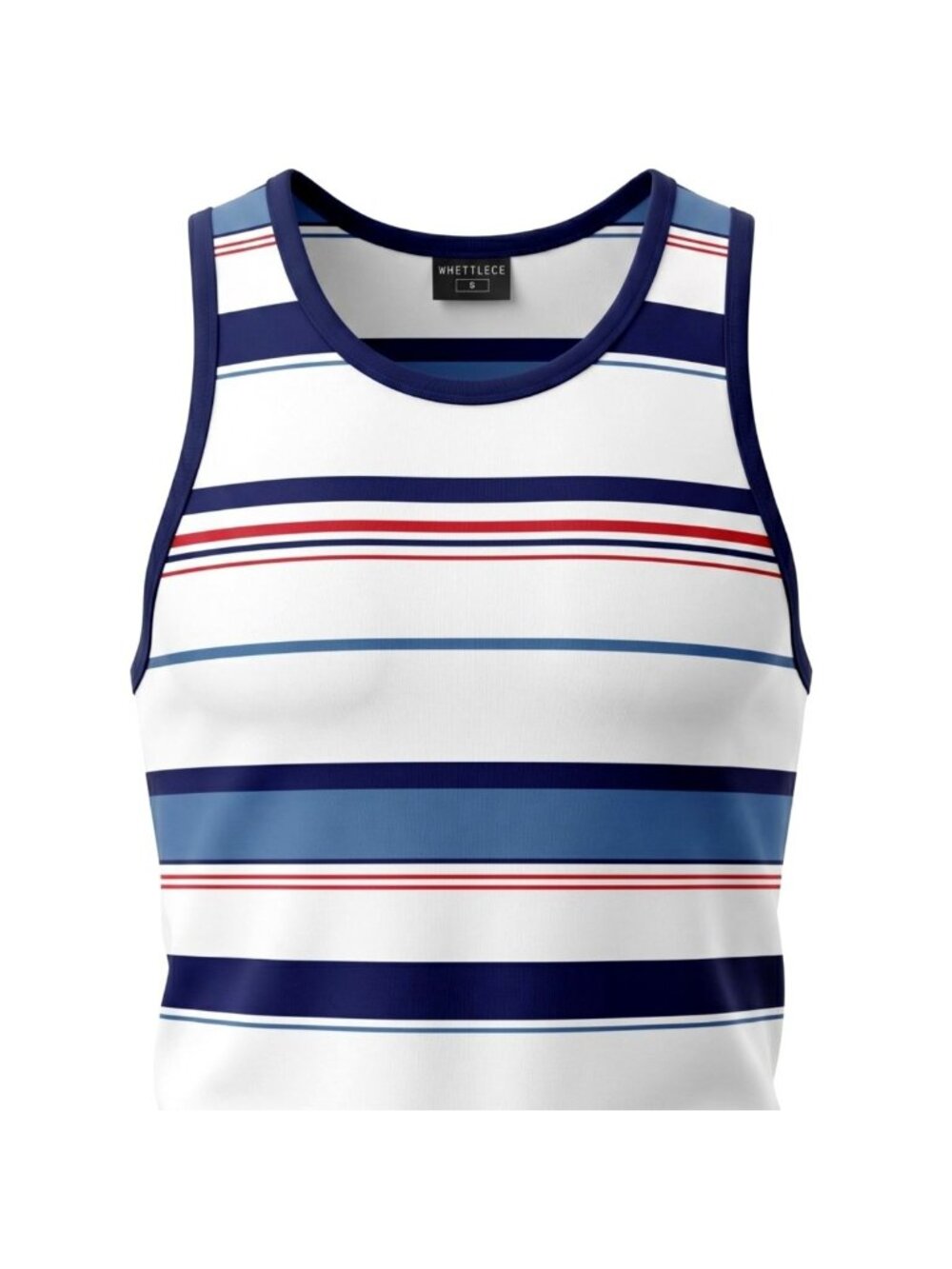 Caliville Womens Small Stretch Tank Top Red White Blue Striped Sleeveless NWOT